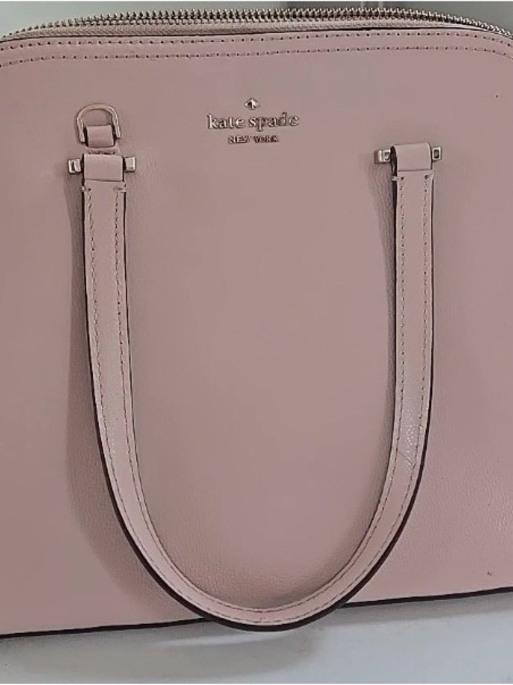 Kate Spade | Medium Dome-Blush Pink Pebbled Leather Satchel Top Handle Purse